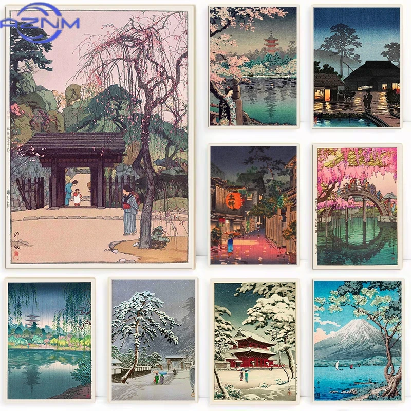 Japanese Lifestyle And Traditions - AZNM Retro Ukiyo-e Traditionelles japanisches Poster,
